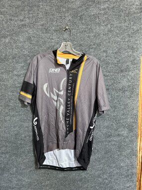 DNA Cycling Jersey Mens 3XL Gray Cache Valley Century Full Zip Pockets Bike